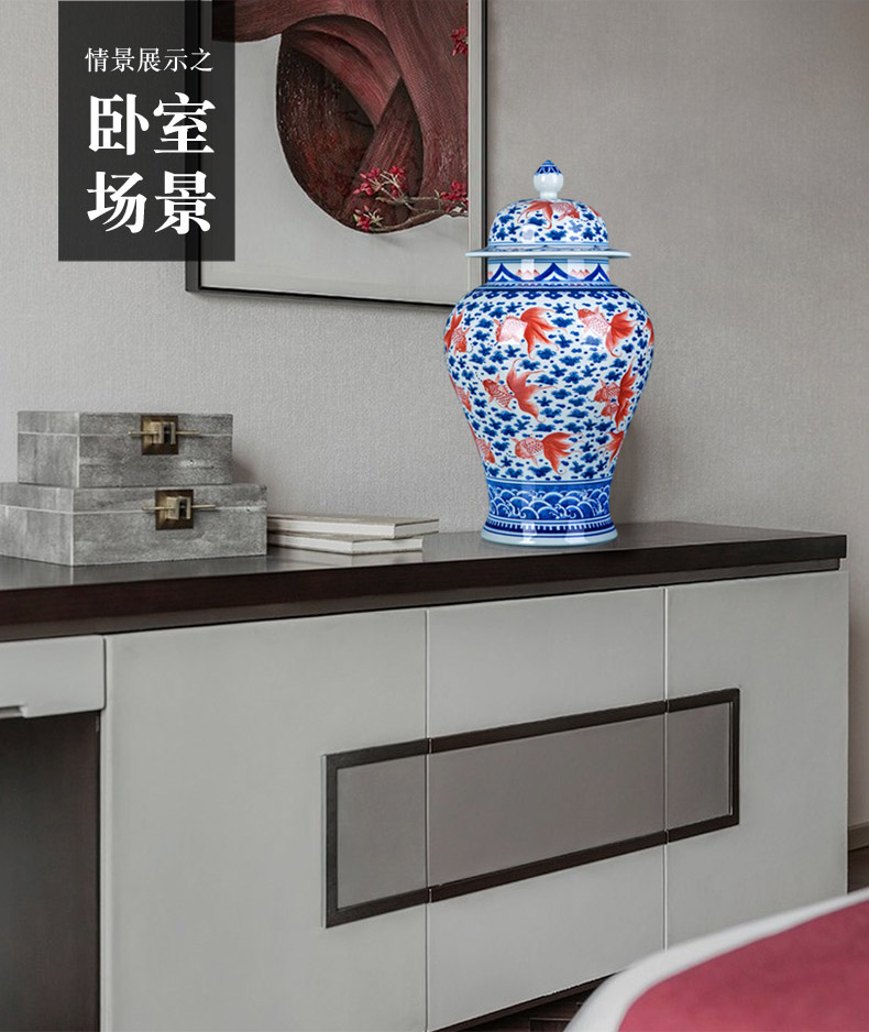 Chinese blue and white youligong hand - made porcelain of jingdezhen ceramic furnishing articles furnishing articles general household act the role ofing is tasted can of mesa