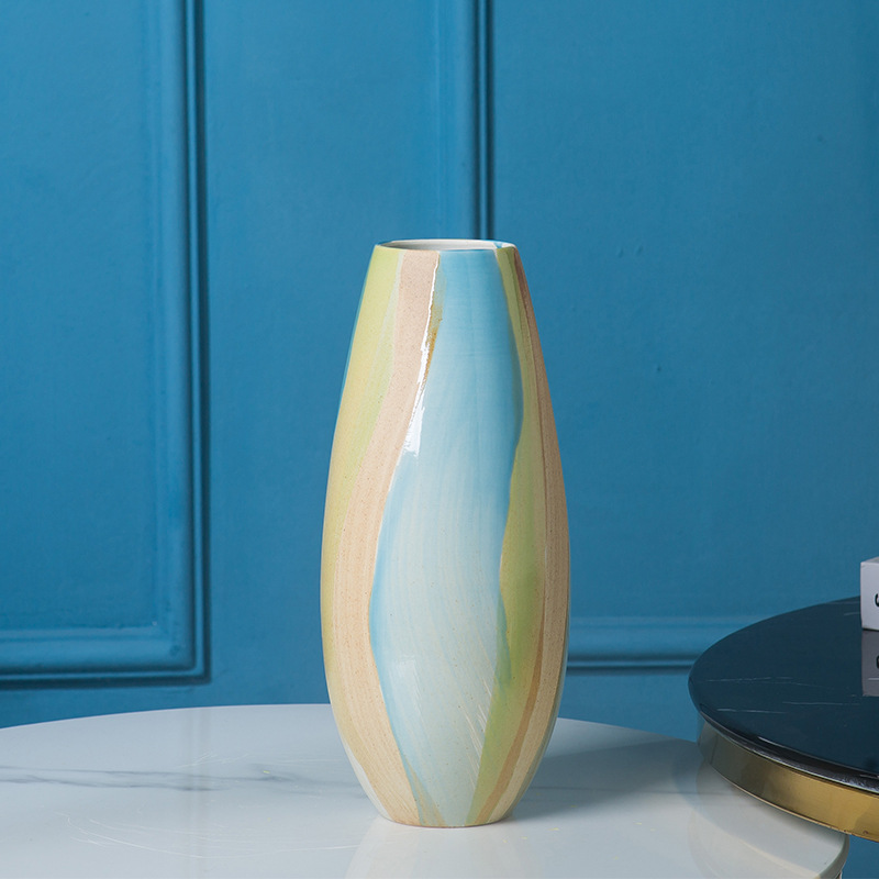 Jingdezhen ceramic vases, flower implement office of new Chinese style household decorative furnishing articles desktop soft outfit craft jewelry flower receptacle