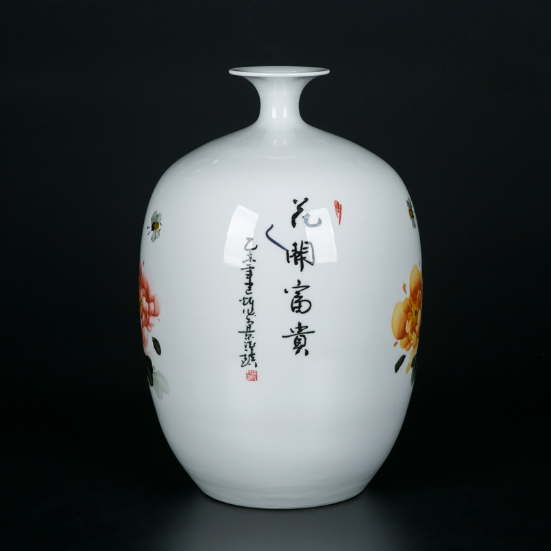 Chinese vase coloured drawing or pattern of jingdezhen traditional checking classical decorative vase furnishing articles sitting room ceramics arranging flowers