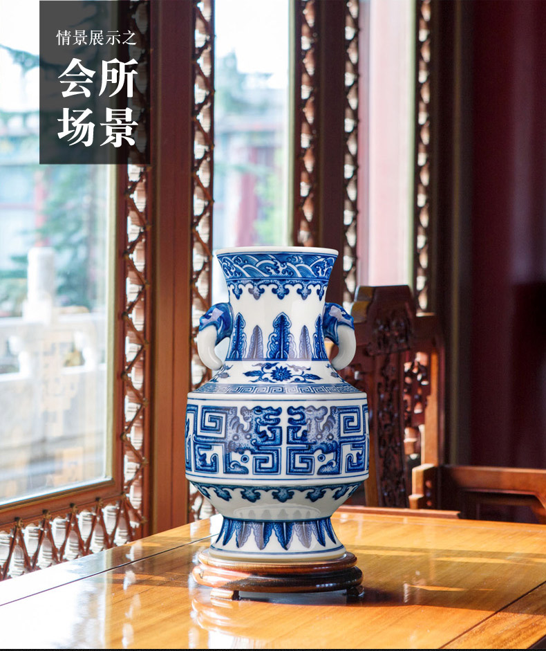 Chinese style household vase furnishing articles furnishing articles sitting room adornment of jingdezhen ceramics table manually firewood porcelain ceramic bottle