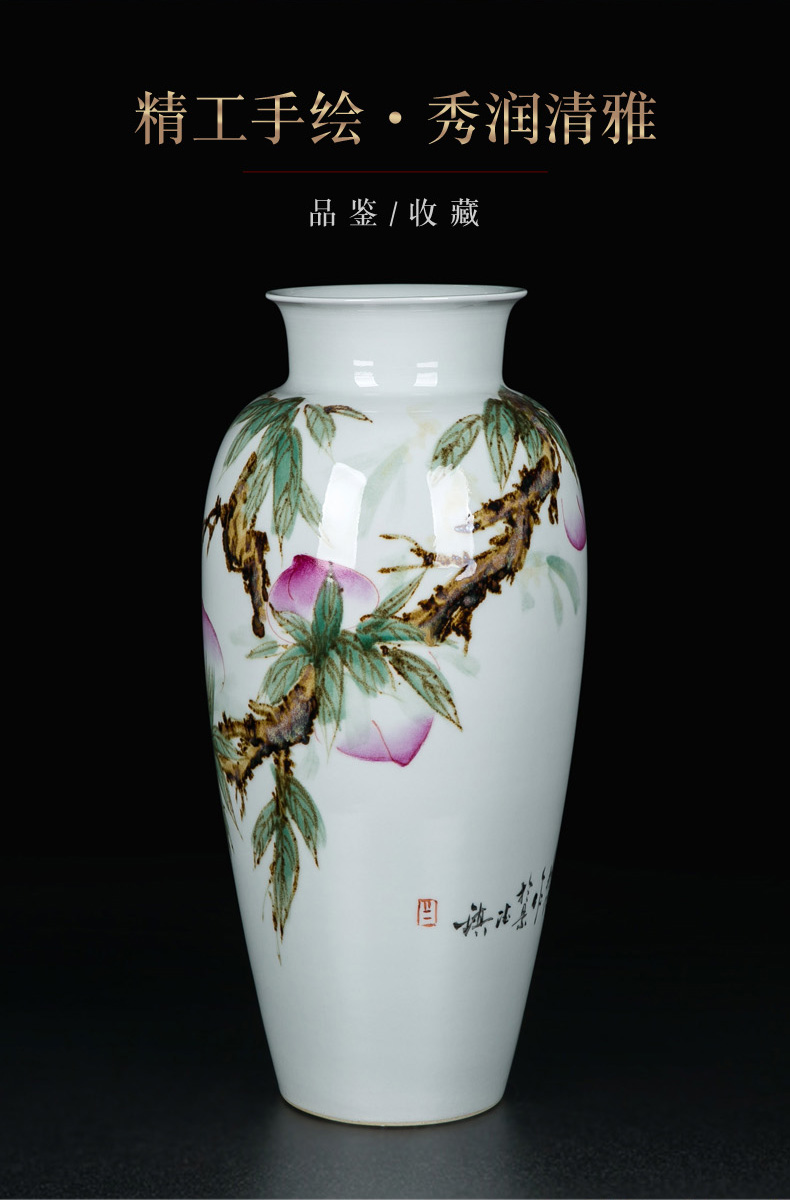 Classical painting craft vase jingdezhen traditional ceramic home sitting room place porcelain decorative dried flowers flower arrangement