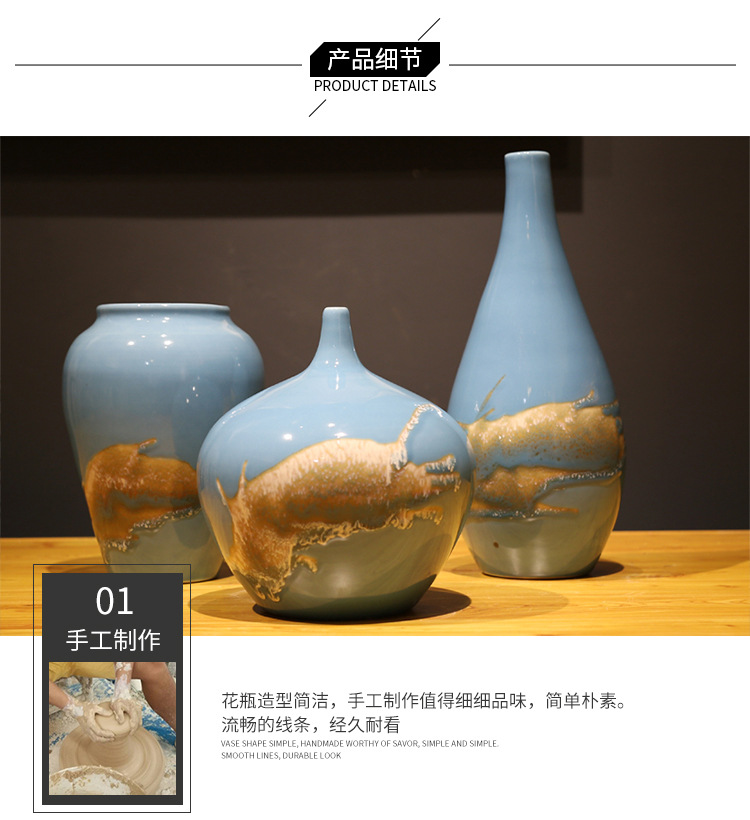 Jingdezhen ceramic vase creative garden hotel home club soft furnishing articles the new Chinese style flower flower