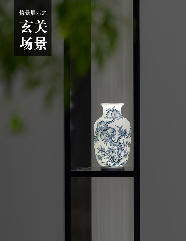 Vase furnishing articles flower arrangement sitting room adornment creative bottles of jingdezhen ceramic vases, tea table of Chinese style