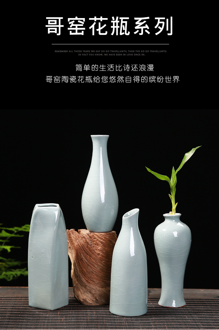 Creative vintage contracted elder brother up floret bottle home furnishing articles can be dried flowers hydroponics Chinese zen ceramic vases, the sitting room