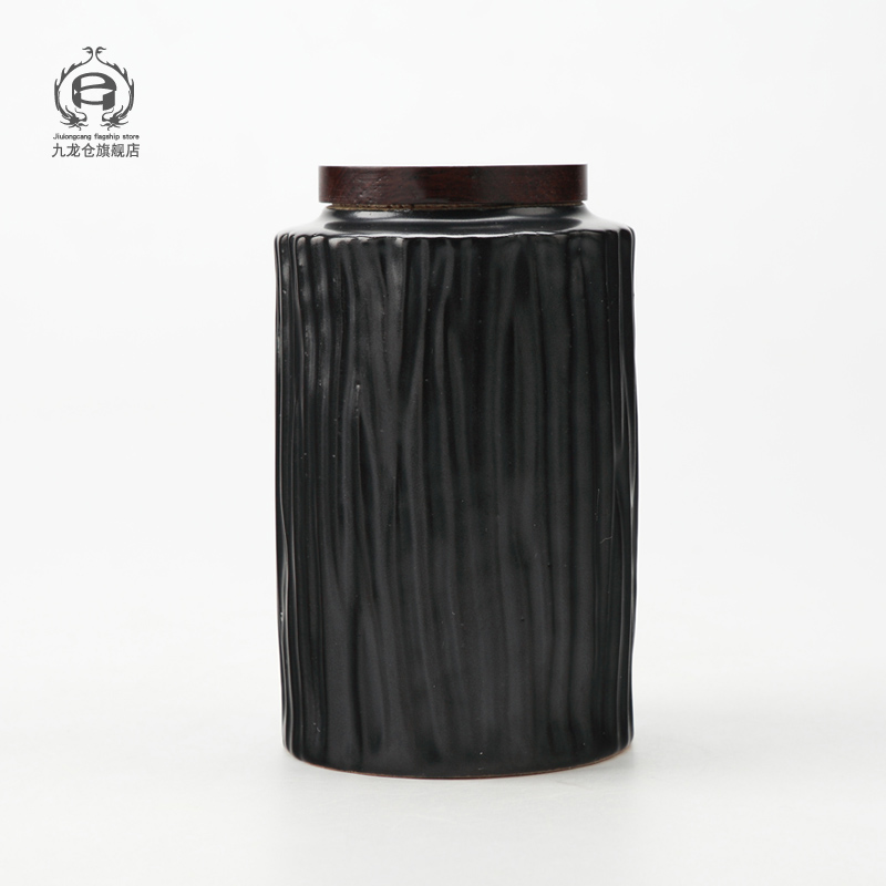 DH jingdezhen coarse pottery household storage tank gm caddy fixings manual small creative ceramic seal pot