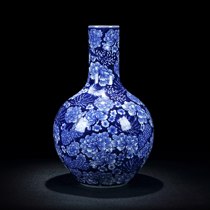 Jingdezhen ceramic vase Chinese hand - made vases furnishing articles sitting room put vase desktop rich ancient frame archaized decorations