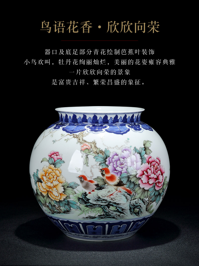 Jingdezhen vase hand - made porcelain dou charactizing a vase