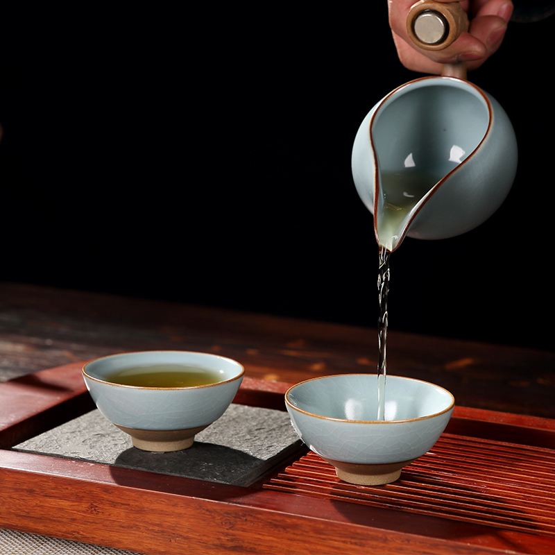 DH jingdezhen ceramic semi - automatic kung fu tea set on the home office lazy tea bags are suit your up