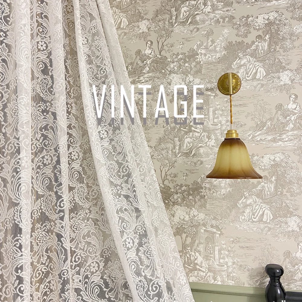 Spot special price net red small red book American style Garden Law style light extravagant retro figure living room Xuanguan wallpaper