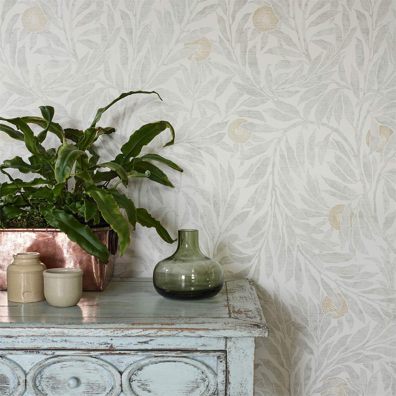 Spot imports non - woven wallpaper British dark flowers orange tree 216404 bedroom living room background walls