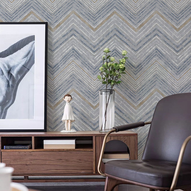 Nordic Style Wallpaper Living Room Bedroom Minimalist Modern Irregular Line Background Wall Wallpaper