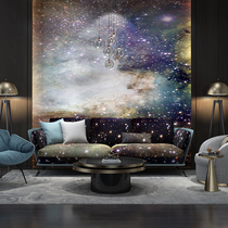 Modern minimalist fashion individuality light extravagant starry sky walls paper parchment room sofa Background wall Large custom frescoes