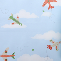 Airplane bear childrens room wallpaper cartoon mural pink paper wallpaper warm boy girl princess bedroom