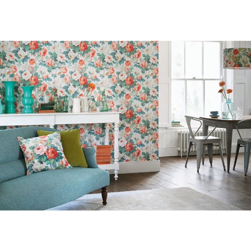 UK Imports Sanderson Pure Paper Wallpaper Field Large Flower Living Room Bedroom TV Background Wall Wallpaper