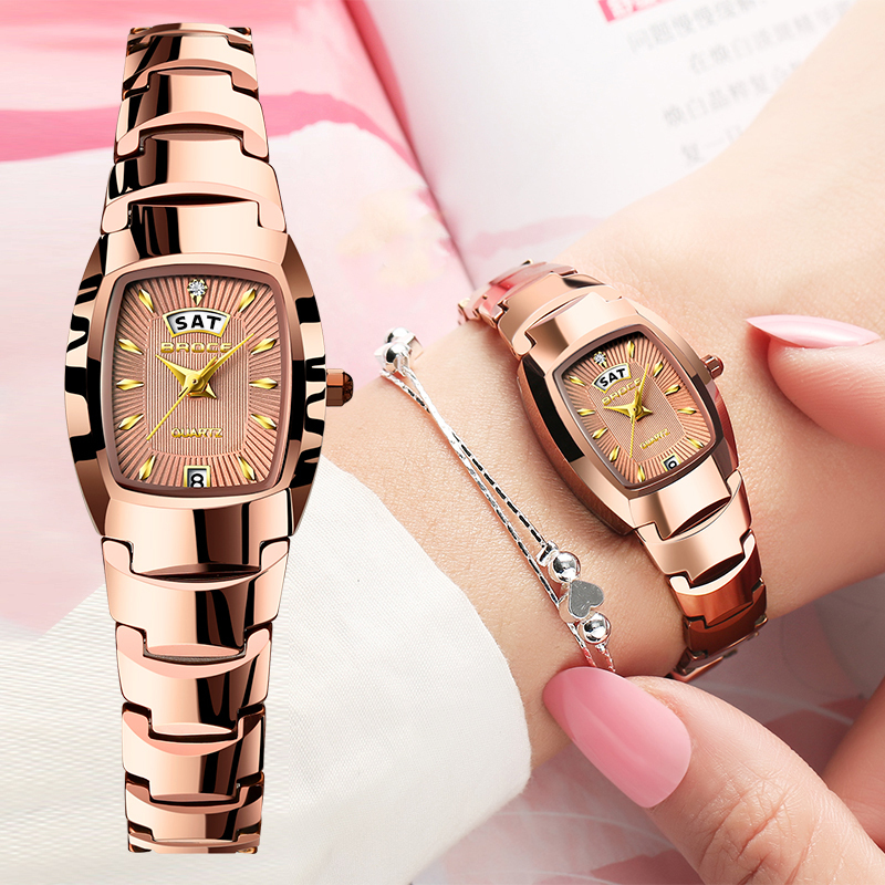 New Swiss Tungsten Steel Watch for Women, Waterproof, Unisex Couple Watch, Fully Automatic Mechanical, Simple Pair of Watches, Square Shape New Swiss Tungsten Steel Watch for Women, Waterproof, Unisex Couple Watch, Fully Automatic Mechanical, Simple Pair of Watches, Square Shape