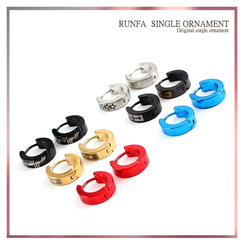 Брендовые минималистичные металлические универсальные серьги подходит для мужчин и женщин, европейский стиль, простой и элегантный дизайн, в стиле панк