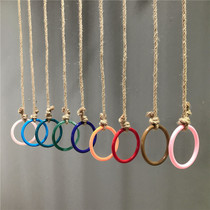 Clothing store hanging ring hemp rope hanger hanging bracelet hoop hanger display stand childrens clothing hanging shelf hook