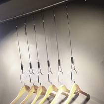 Clothing store wire hanging ring black hanging clothes hanger display rack hanger hook chain shop decoration hanging chain