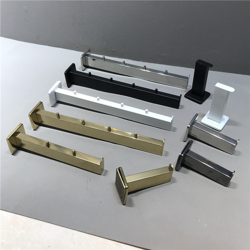 Clothing Store Hook Wall Wall-mounted Stainless Steel Golden Hook Wall Placed Hanger rack for hanging clothes