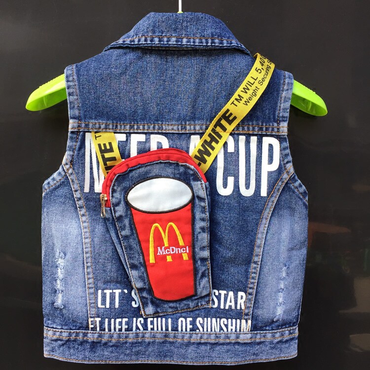 Children's cowboy's nail spring and autumn baby 2023 new baby vest boy and girl's thin skirt in autumn