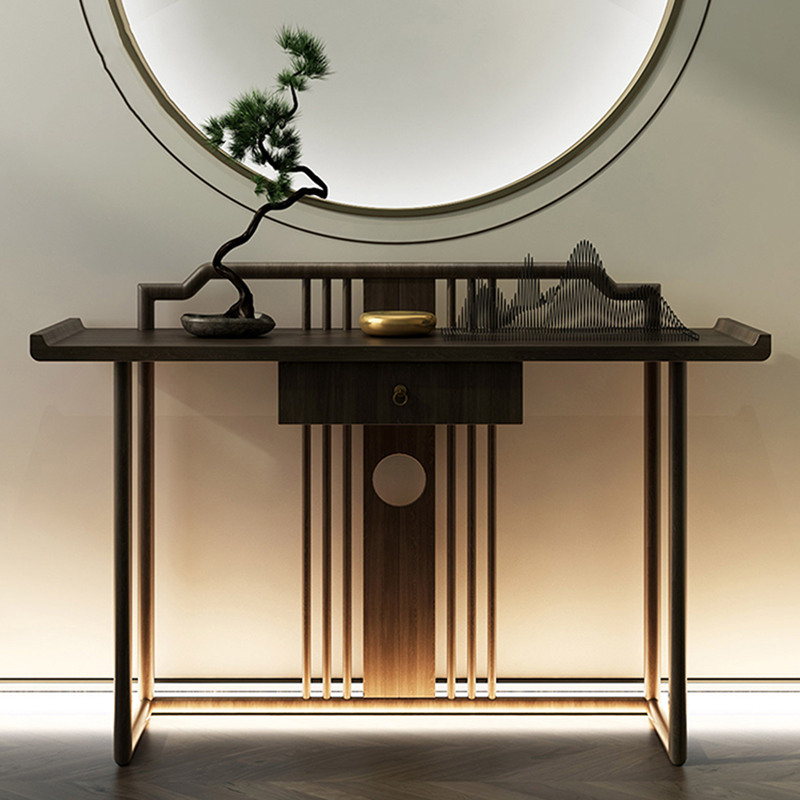 New Chinese Pure Wood Shuangshuan Down Access Lounge Simple Decoration Cabinet Modern Articles for Table Zen terminal