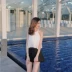 Áo tắm nữ gợi cảm hai mảnh nữ sinh bảo thủ Hàn Quốc Váy nhỏ tươi cao eo cao che bụng áo tắm Bộ đồ bơi hai mảnh