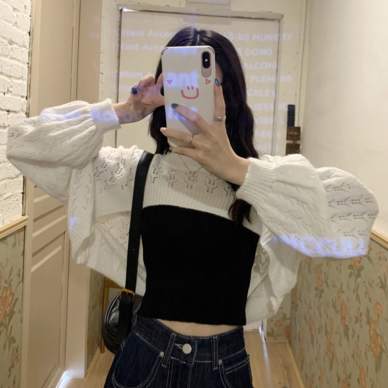 Spicy Girl stack wearing short-style blouses woman design sensation 2021 new fall net red popcorn Fried Street Semi-Cut Hood