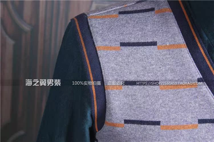Lợi ích nặng nề! Nhà máy cắt tiêu chuẩn nam mùa đông áo len dày cổ áo sơ mi giả hai cộng với nhung ấm áo len