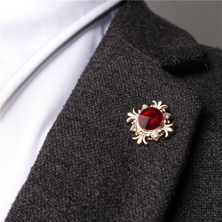 Cá nhân sáng bóng cổ áo nam cổ áo khóa pha lê rhinestone cổ áo clip phù hợp với trâm túi áo sơ mi cổ áo khóa ghim cài áo vest nữ