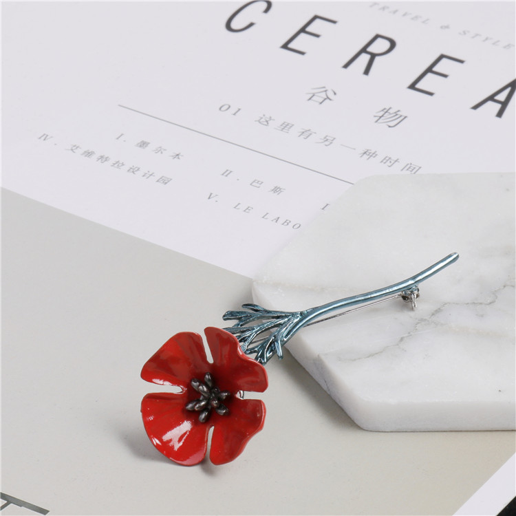 Cổ điển cổ điển trâm thủy triều anh túc boutonniere mùa hè áo mũ trang trí trâm hoa nghệ tây cài áo công sở đẹp