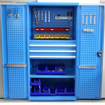 Heavy-duty tool cabinet double-door locker multi-functional thickening workshop locker hardware metal tin cabinet with lock customization