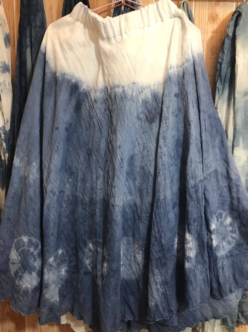 Miao plant dyeing and dyeing half-body skirt skirt length 85 cm