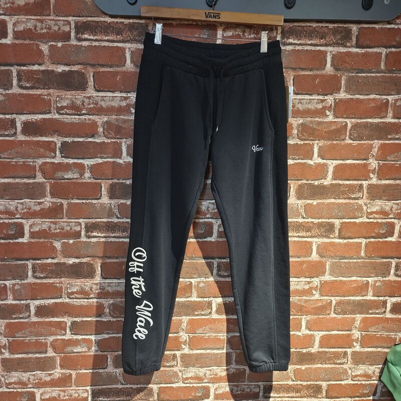 Vans Black Classic Letter Embroidery Versatile and Comfortable Casual Sports Sweatpants for Men and Women Vn0A7Q1Vblk