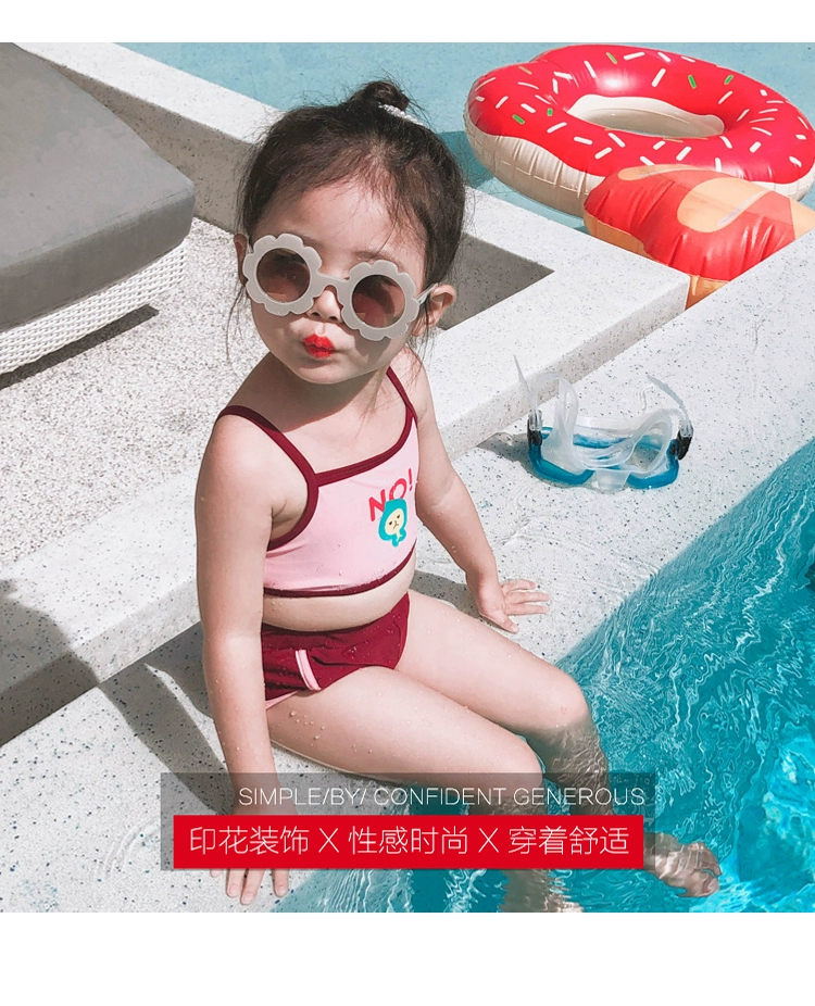 Ins bé chia áo tắm bé gái bé gái Nhật Bản dễ thương bé gái 2-3 tuổi Hàn Quốc bikini - Đồ bơi trẻ em