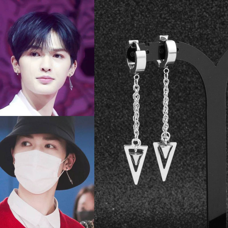 Zhu Zhengtin Same Headneedle Korean Personality Creative Network Red Earrings Men and Female Bundy Tide