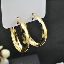 2022 new earbuds without ear clip large ring net red money night shop shiny large circle earrings Temperament Fashion Ear Accessories