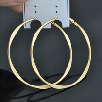 Earrings Large Circle Net Red earrings Earrings Without Ear Clips Large Earrings 2021 New Students Dumb Golden Ear Needles women