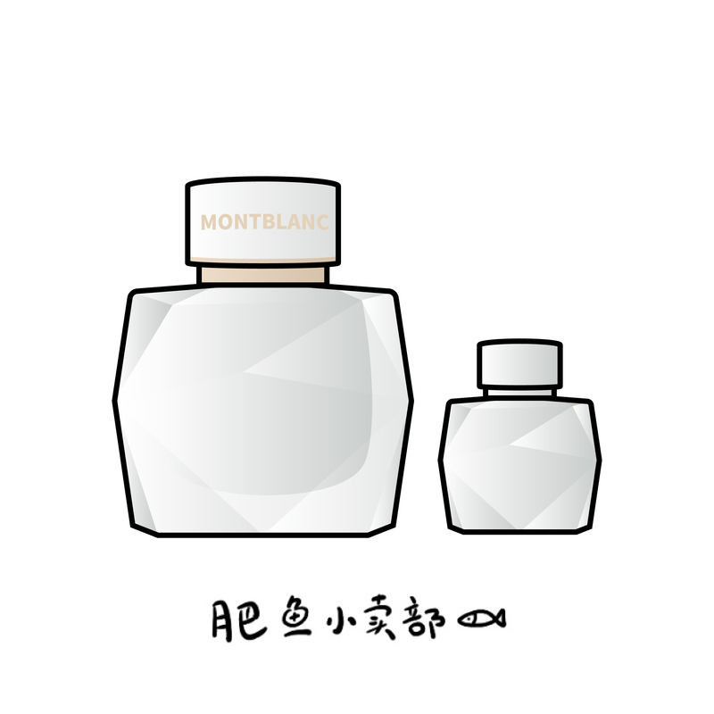 Pure Desire Milky Fragrance ~ Montblanc Pure White Signature Women's Edp Eau De Parfum 4.5ml Sample Ink Bottle