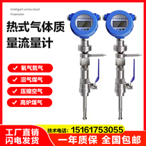 Thermal gas mass flow meter compressed air natural gas nitrogen oxygen biogas gas insertion flow meter