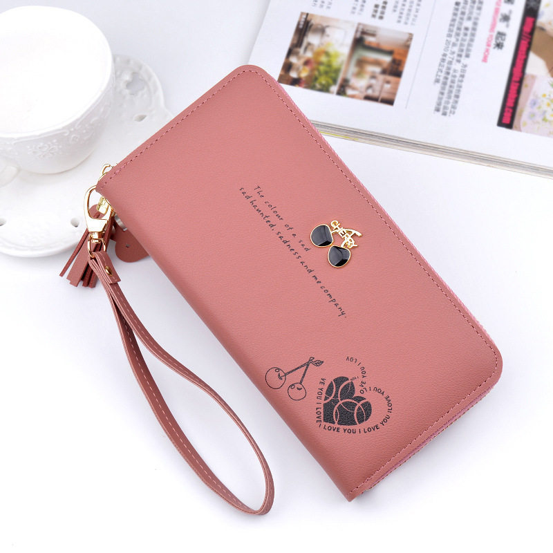 2022 new ins niche designer wallet women's long section Korean version cute large capacity girl net red clutch