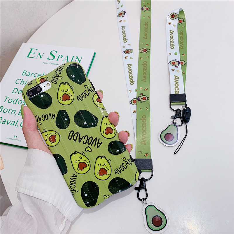 Avocado dây đeo điện thoại di động dây treo cổ nữ dây đeo điện thoại di động mở rộng phiên bản dây đeo cổ tay treo dây chống mất nữ dễ thương - Phụ kiện điện thoại di động ốp lưng oppo reno 5