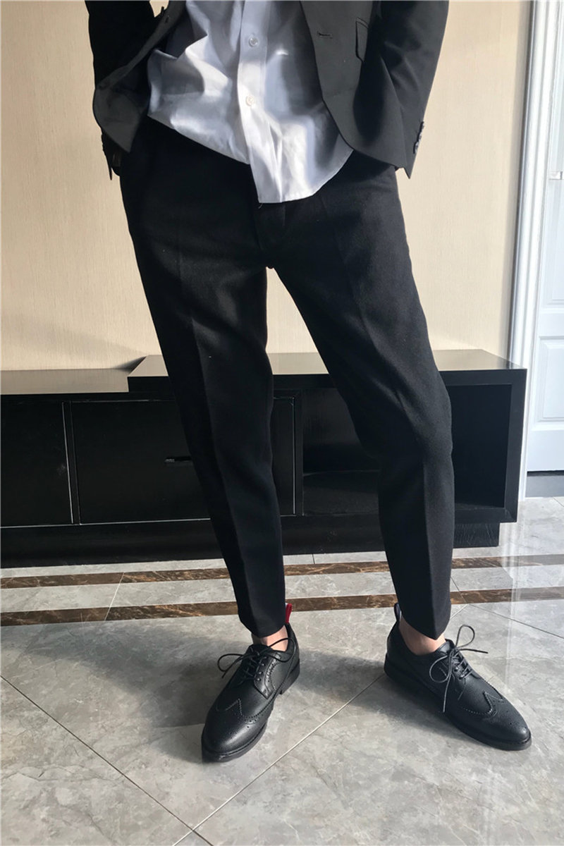 Mùa thu và mùa đông Nick wooster retro len xương cá len quần thủy triều nam len chín quần kích thước lớn quần tây nam đẹp