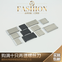 Wardrobe drawer secret handle modern minimalist invisible cabinet door handle punch-free flip cover flat black handle