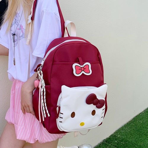 Hello kitty, школьный рюкзак, милая сумка для путешествий, подходит для студента