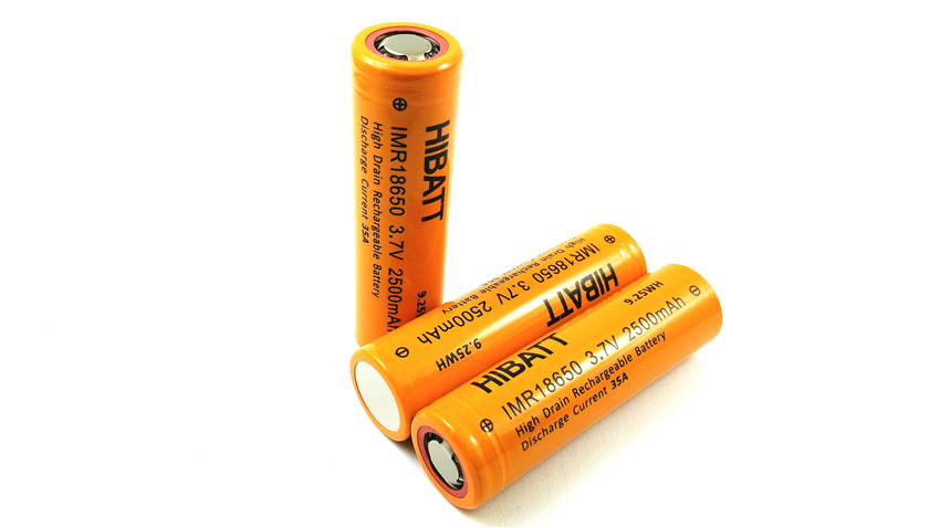 HIBATT 18650 2500MAH 35A original fit HB18500 18490 18350 26650 lithium battery