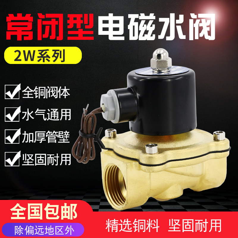 Pneumatic electromagnetic switch valve water valve frequently closed electronic valve 12V electric control valve 220v coil