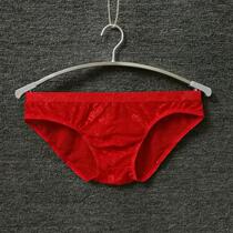 Mens briefs mens briefs sexy breathable lace pattern comfortable bag hip mens bottoms 502