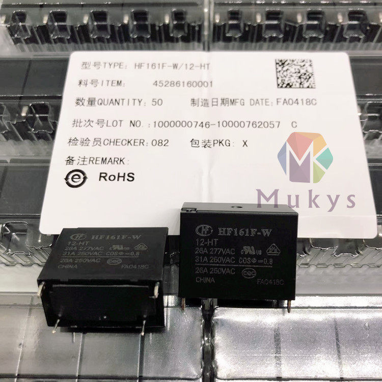 New original HF161F-W 12-HT solar relay 12V 4 feet high current high load 31A
