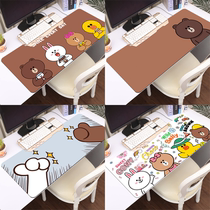 Office desk countertop computer keyboard pad cute cartoon bear mouse pad oversized girls home writing