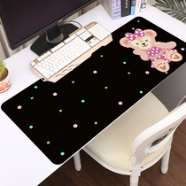 Duffy bear cartoon cute mouse pad oversized office game computer keyboard pad learning desk pad ballet rabbit